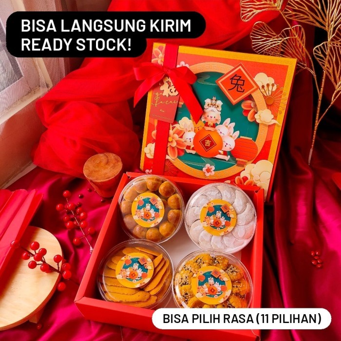 

CNY Hampers CNY - Parcel Imlek Macan Hoki Isi 4 Nastar Kue Keranjang Limited