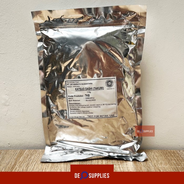

Katsuo Dashi Halal Takumi 1kg - Kaldu Ikan Bubuk Katsuodashi Jepang