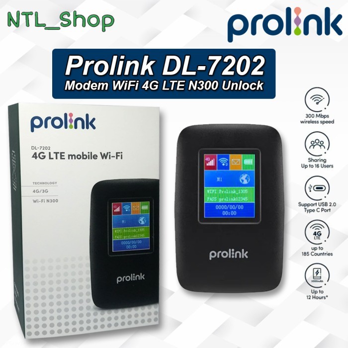 Prolink DL 7202 Modem WiFi 4G LTE N300 Unlock All Operator Prolink DL-7202 Modem Wifi Portable