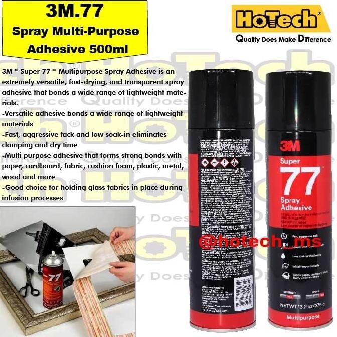 

3M Super 77 Multi Purpose Spray Adhesive 500ml / 375g| Perekat / Lem