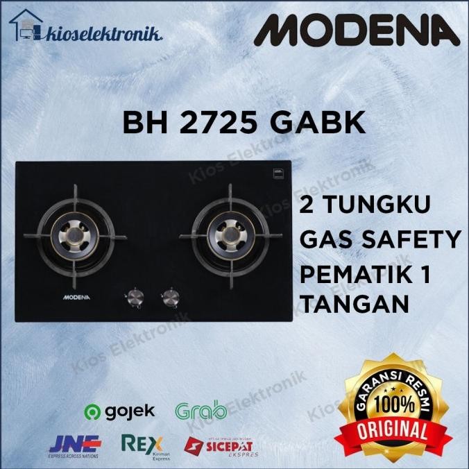 Modena BH 0725 - Kompor Modena 2 Tungku BH0725 Liscio - Kompor Gas