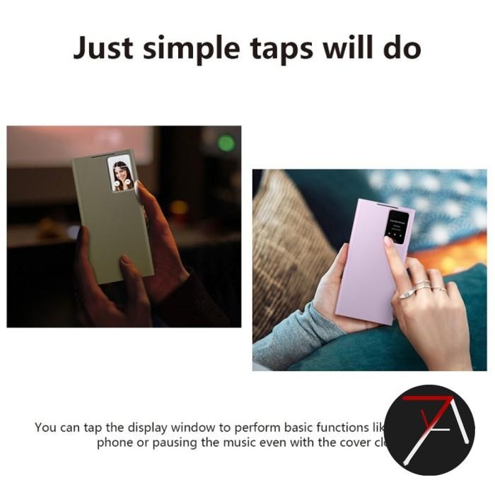Samsung S23 Ultra S23Ultra Flip Smart View Cover Wallet Case Ori 100%