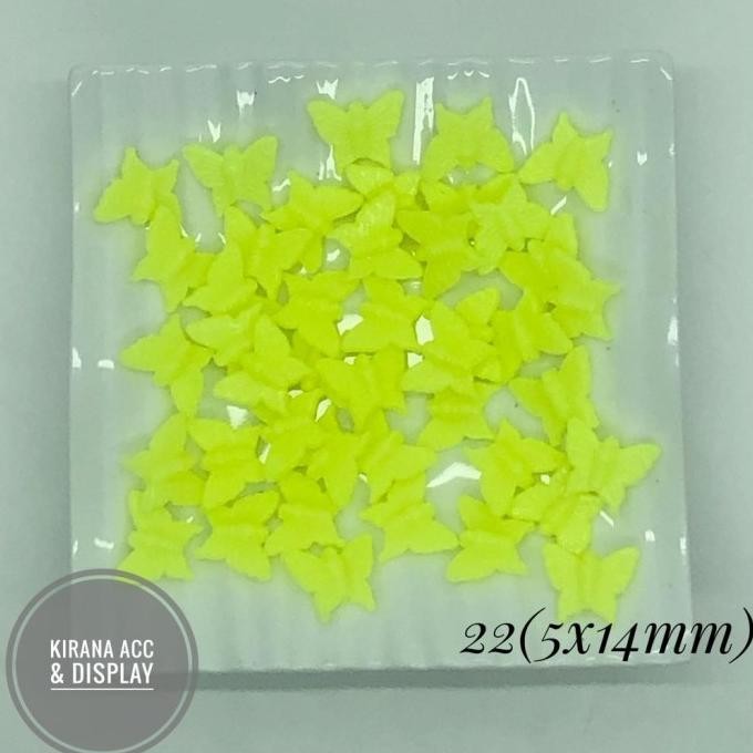

450 gr Manik Mote Dof Susu Pastel Kupu Kupu Lancip