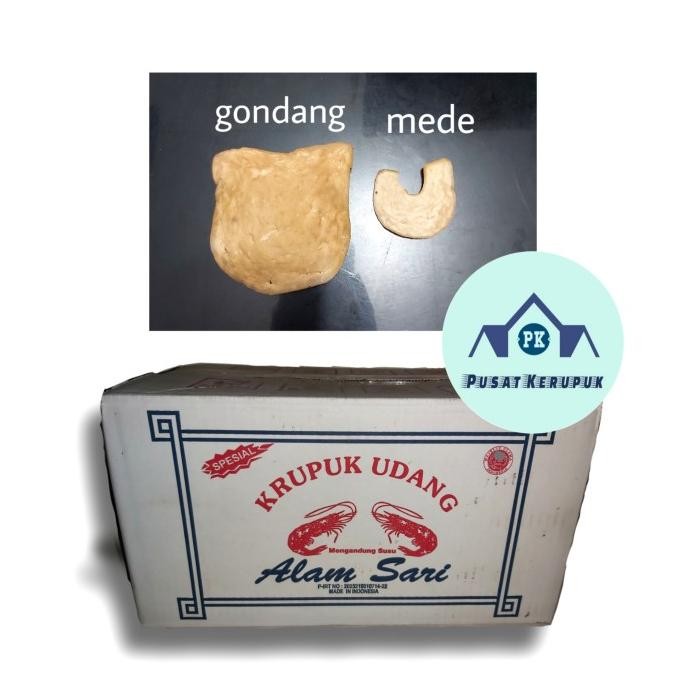 

Kerupuk Udang Alam Sari/Krupuk Udang/Keripik Udang Mentah 5 kg/dus