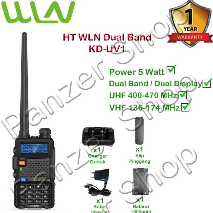 HT WLN KD-UV1 DUAL BAND UHF-VHF 5WATT ( ISI 1 PCS)