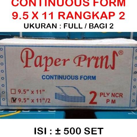 

Continuous Form Paper Print 9x11 2 ply