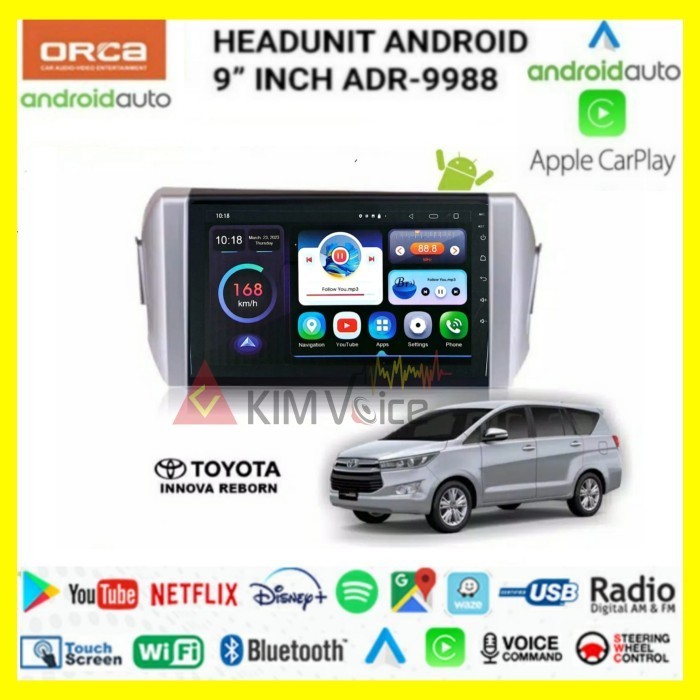 Head Unit Android Orca OEM Innova Reborn 9 inch 10 inch Soket pnp