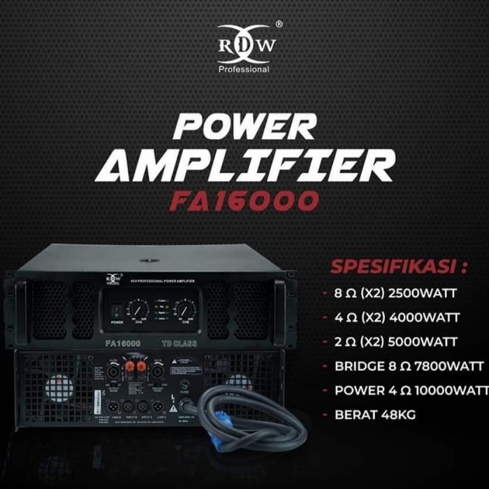 power rdw fa16000 original GEN 2 resmi
