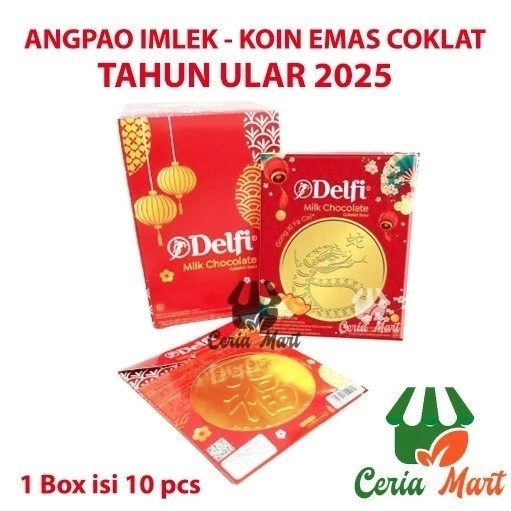 

Imlek Angpao Imlek Anak Koin Emas Coklat Delfi 1 Box isi 10s Milk Chocolate !NEW