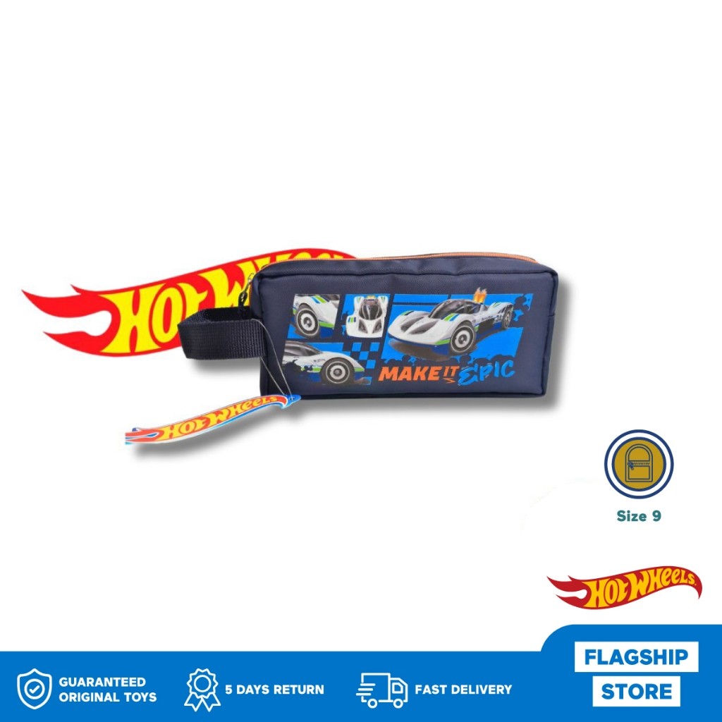 

NEW PRODUCT HOT WHEELS GRAPHIC BLUE PENCIL CASE JAVABSJSG