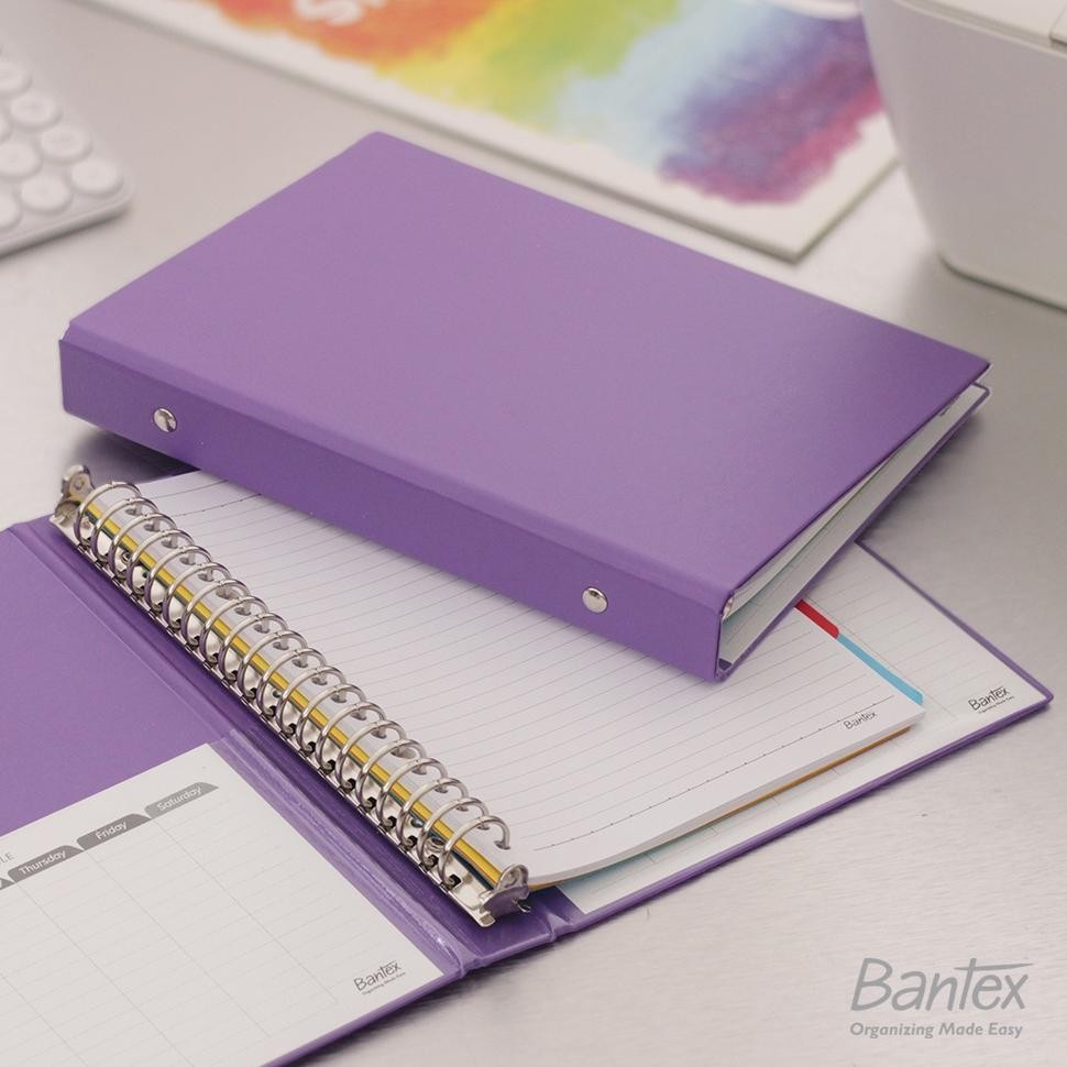 

Bantex Binder Note A5 20 Ring Besi Loose Leaf Multiring Binder Lilac 1324 21