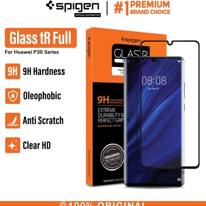 JUAL Tempered Glass P30 Pro / P30 Lite / P30 Spigen Glas tR Full Cover HD
