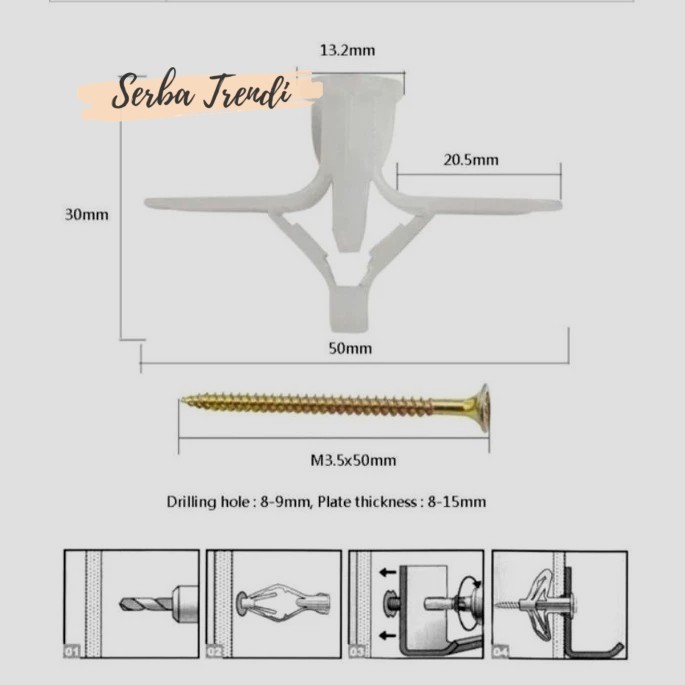Fisher Gypsum Pengunci Sekrup Skrup Triplek Papan Board