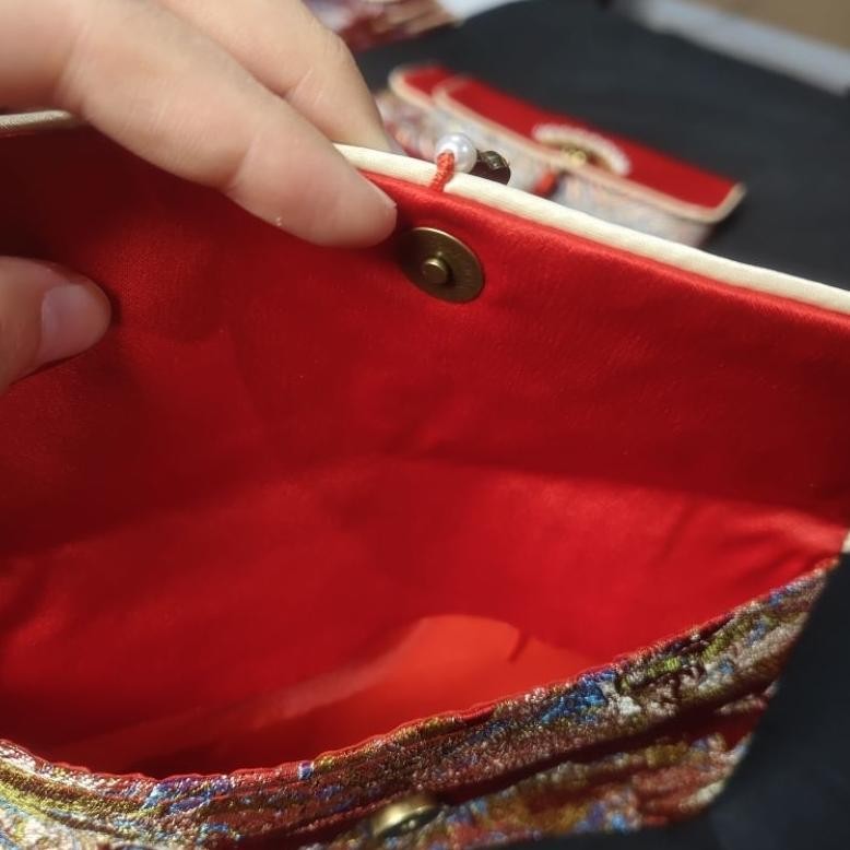 

GHT Angpao dompet kain sangjit shuangxi imlek hoki high quality