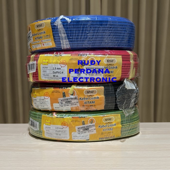 TERPERCAYA KABEL LISTRIK SERABUT TEMBAGA NYAF LMK SNI 1x2.5MM 1 x 2.5 MM KITANI