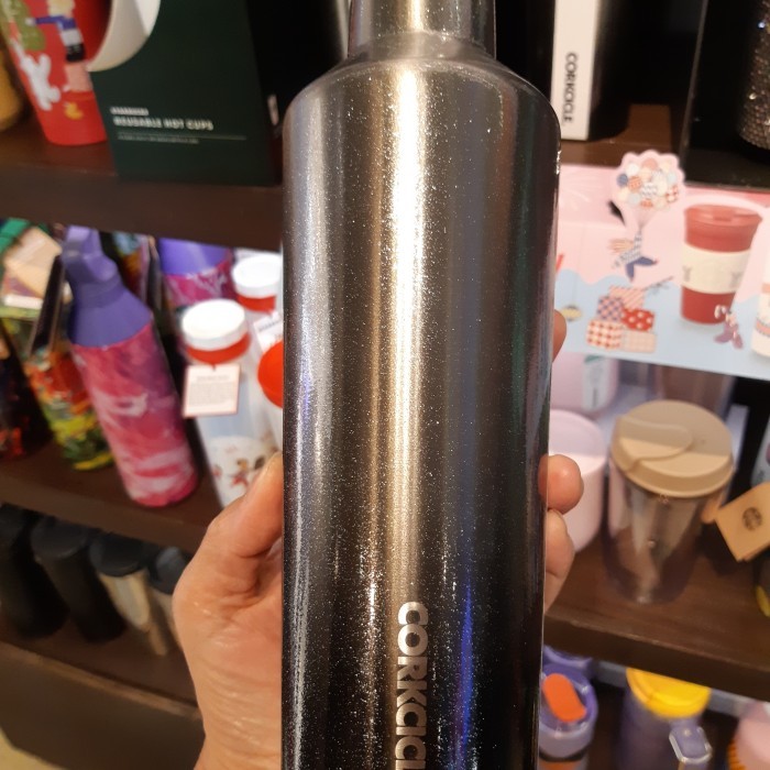 Tumbler Starbucks Corkcicle Holiday Campagne Gold 16 oz