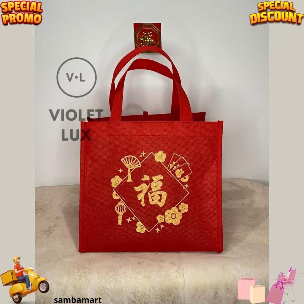

Tas Hampers Imlek | Goodie Bag Sincia Cny | Tas Box Kue Imlek D Promo Puncak