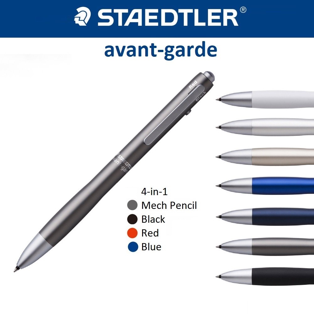 

Staedtler Avant Garde Premium 4 in 1 Fungsi - Pena Bolpoin 3 Warna (0,7mm) + Pensil Mekanik (0,5mm) + Kotak Pensil |j4Fo2kl2|