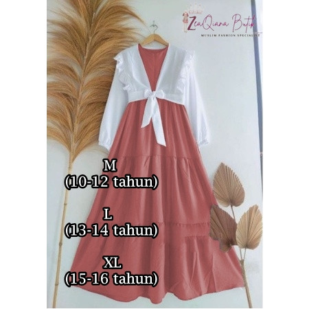 Gamis Anak Lebaran 2025 Perempuan 9 10 Tahun 5 6 Games Syari Idul Fitri Muslimah Dres Kids Ghames Br