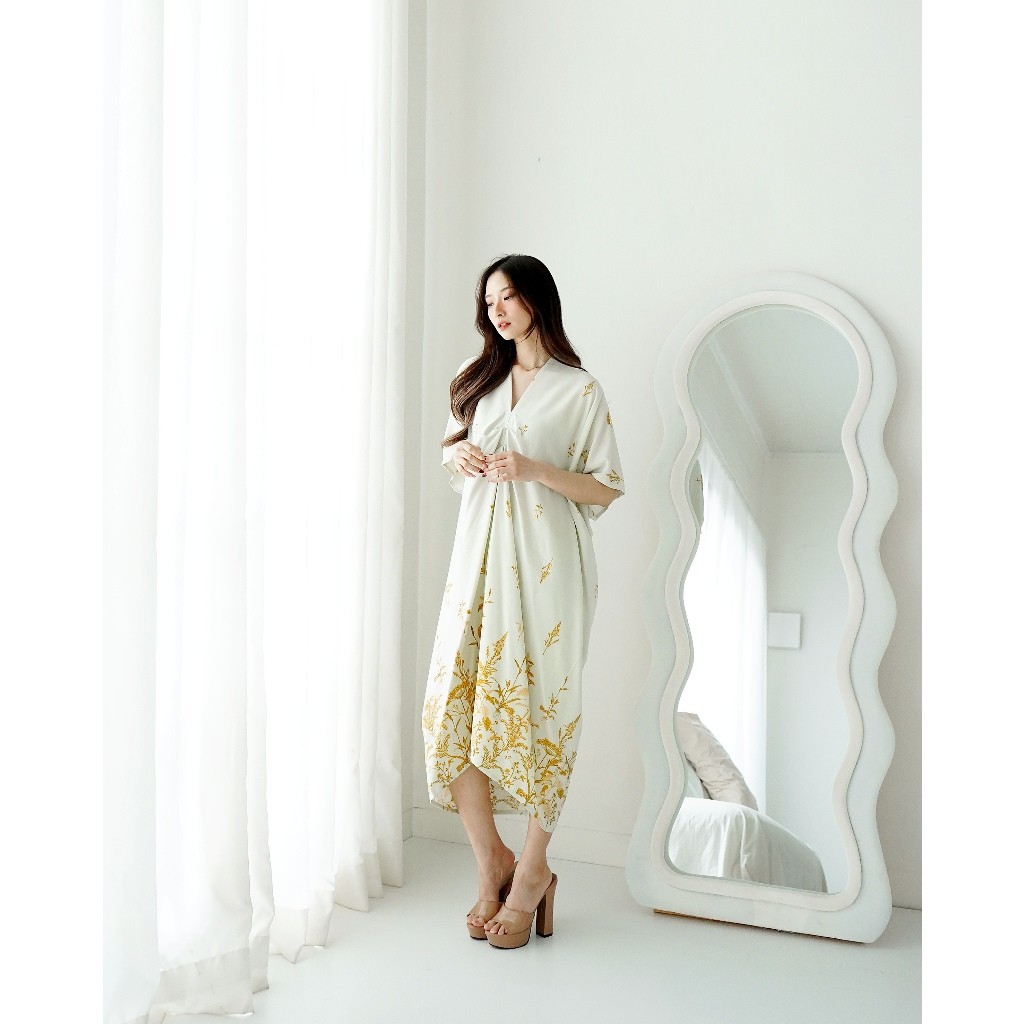 Kaftan Wanita 2025 Simple Elegan Longdress Kondangan Remaja Putih Model 2024 Kaptan Bordir Mewah Gam