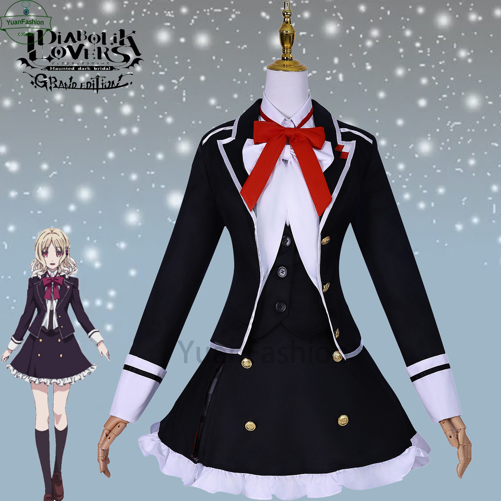 [Stok Siap] Pakaian cosplay Komori Yui Cosplay Diabolik Lovers Pakaian Cosplay Anime Pemulihan Sempu
