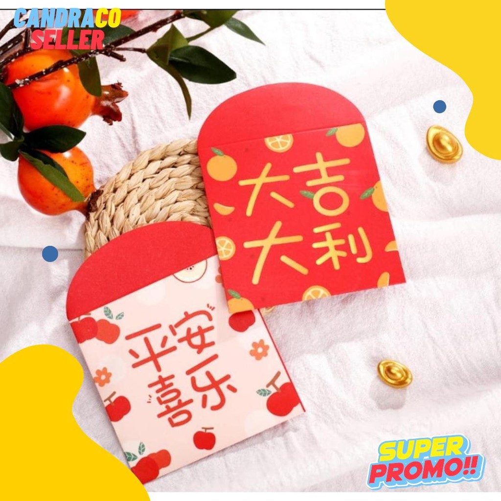 

10 Pcs Angpau Imlek Tahun Baru Chinese New Year Tahun Naga Sincai 9X9Cm (6.6)
