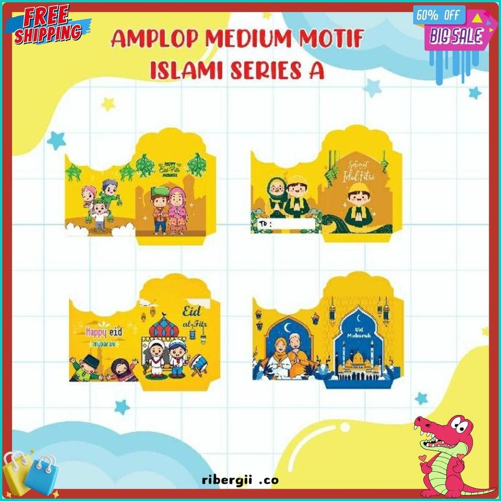 

Amplop Angpau Lebaran(Medium)Motif Kartun Isi 100 Pak (Cod)