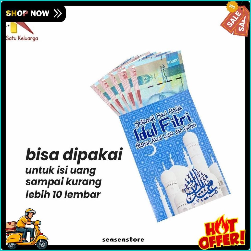 

Satu Keluarga Amplop Lebaran Isi 50Pcs Motif Karakter C823 Amplop Thr Dompet Uang Hari Raya Idul Fitri / Angpao Kartun Lucu Ampau Eid Mubarak Set (Murmer)