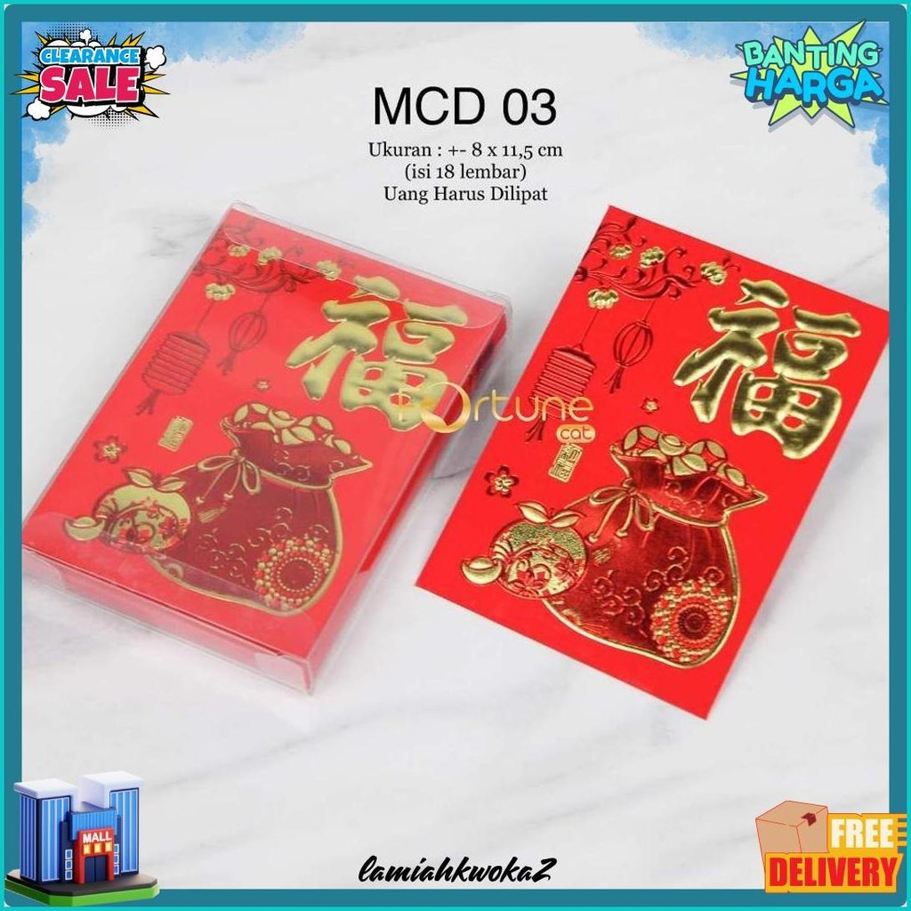 

Angpao Imlek 2025 Kertas Kotak Mika Fu Mini Pendek Panjang Isi 18 Dan 30 Lembar (Lagi Viral)