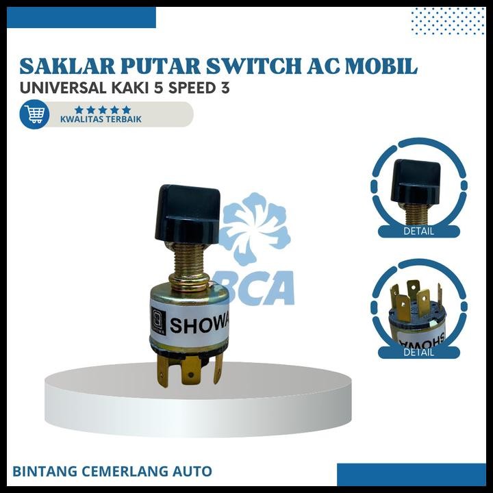 GRATIS ONGKIR SAKLAR PUTAR SWITCH AC MOBIL UNIVERSAL PUTAR PIN 5  