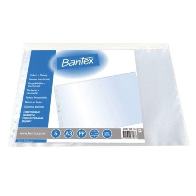 

NEW PP POCKET BANTEX Pocket Folder A3 Landscape 2037 (PAK ISI 25 LEMBAR)