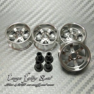 Tamiya Rep Tamiya 94710 Hg Aluminum Wheel / Velg Alu 6 M Silver -Va6M07