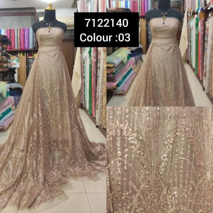 Kualitas terbaik] Kain Sugar Candy Crystal Tile Sugarcandy Dress Coklat