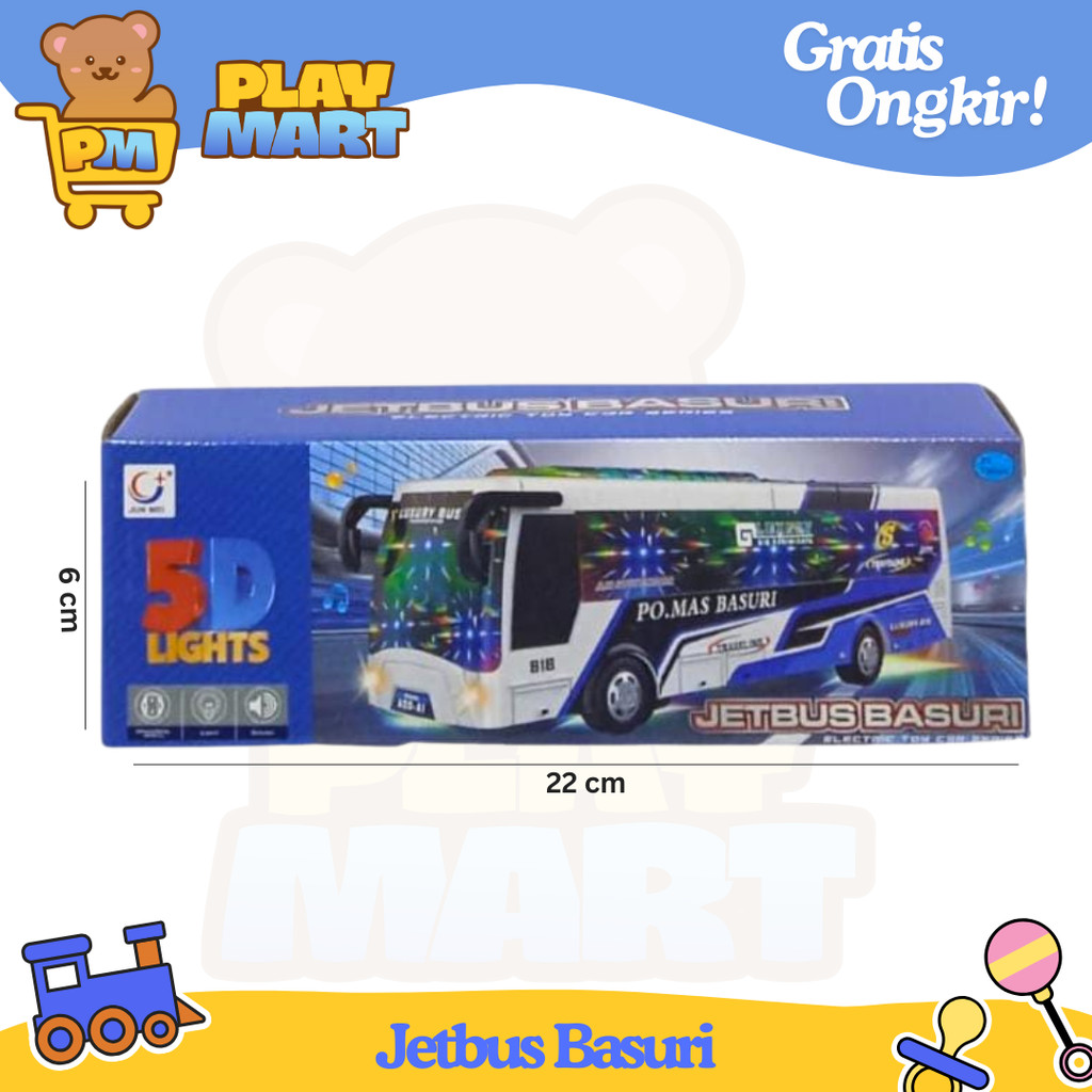 Mainan Anak Bis Basuri Mainan Lampu 5D Anak Bis Suara Basuri