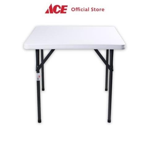 Krisbow 86X86 cm Meja Lipat - Putih/Abu-Abu