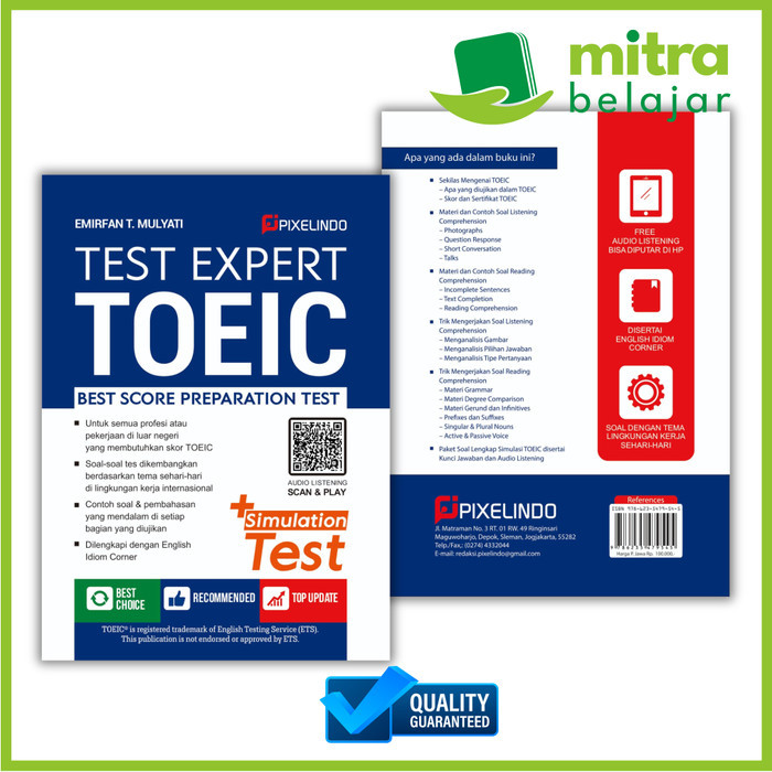 

Nota Buku Toefl Best Score Test Expert Toeic + Simulation Test