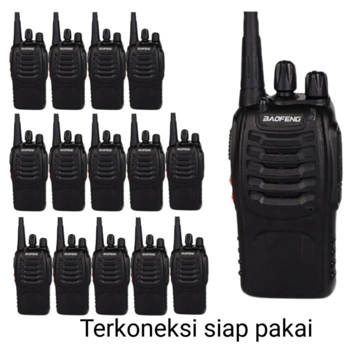 Paket 3 Unit HT BF-888S Original Walkie Talkie Jarak Jauh