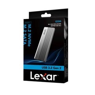 LEXAR E350 SSD ENCLOSURE M.2 NVME / SATA SSD EXTERNAL CASE USB 3.2 GEN2 DUAL PROTOCOL BERKUALITAS