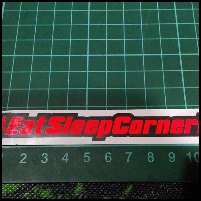 

DISKON CUTTING STICKER EAT SLEEP CORNERING KECIL MERAH FLUO !!!!!!