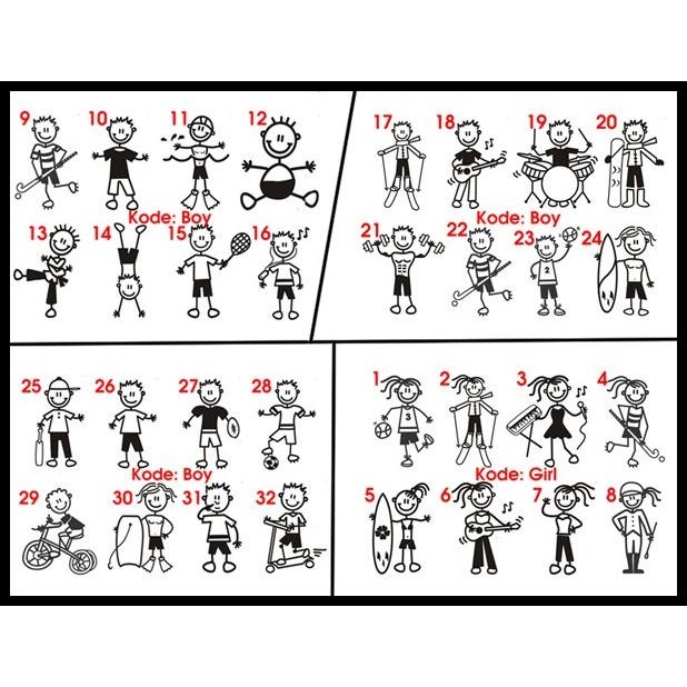 

GRATIS ONGKIR STICKER HAPPY FAMILY / STICKER KELUARGA !
