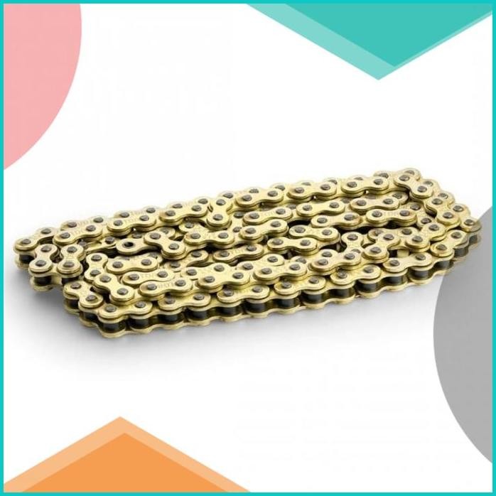 Rantai TDR original motor R15 XABRE KLX 150 428D - 140L gold emas 07D3