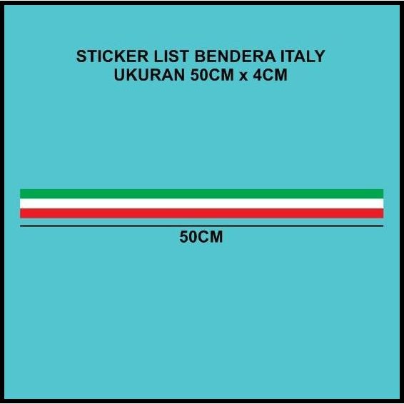 

HOT DEAL CUTTING STICKER LIST BENDERA ITALI PANJANG 50CM LEBAR 4CM ITALY ITALIA