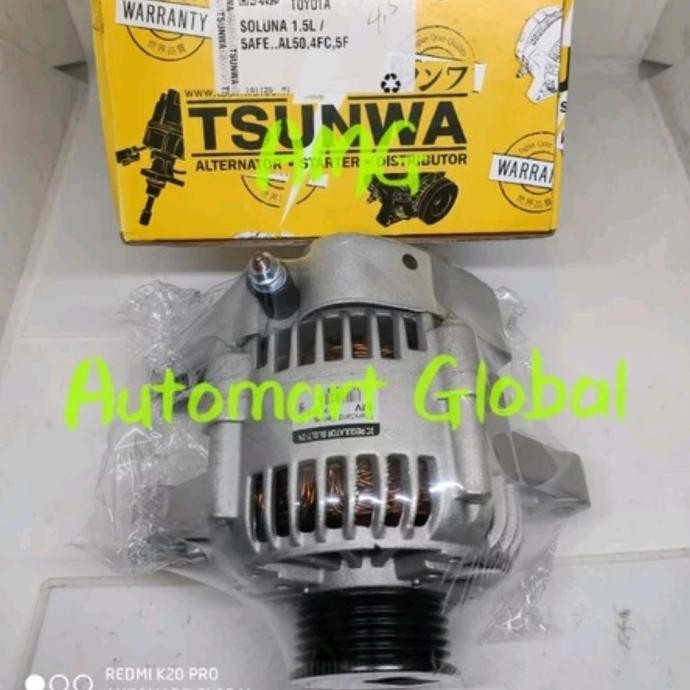 DINAMO CAS SOLUNA ALTERNATOR SOLUNA VIOS GREAT BODY BESAR 75A 5AFE AL50 ORIGINAL