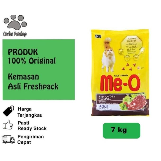 

MAKANAN KUCING MEO/ME-O ADULT CAT BEEF & VEGETABLES 7KG - GOJEK ONLY ORIGINAL