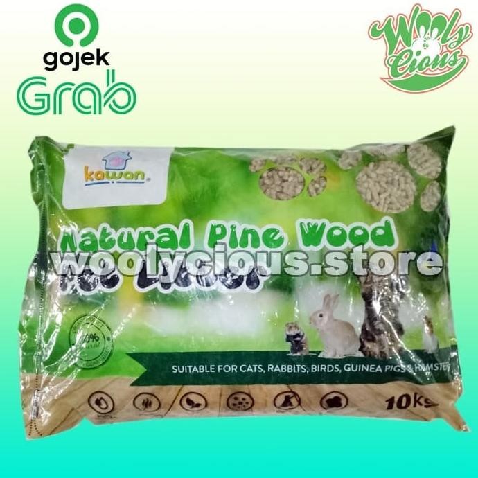 

WOOD PELET KAWAN NATURAL PINE WOOD CAT LITTER 10KG - KHUSUS GOJEK/GRAB ORIGINAL