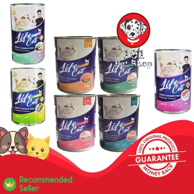 

MAKANAN KUCING KALENG LIFE CAT 400GR ALL VARIAN 24KLG GOSEND & GRAB ORIGINAL