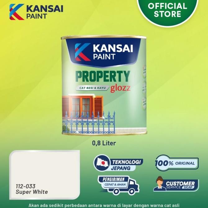 

KANSAI PROPERTY GLOZZ - CAT BESI KAYU SUPER WHITE - EKSTRA KILAP ORIGINAL