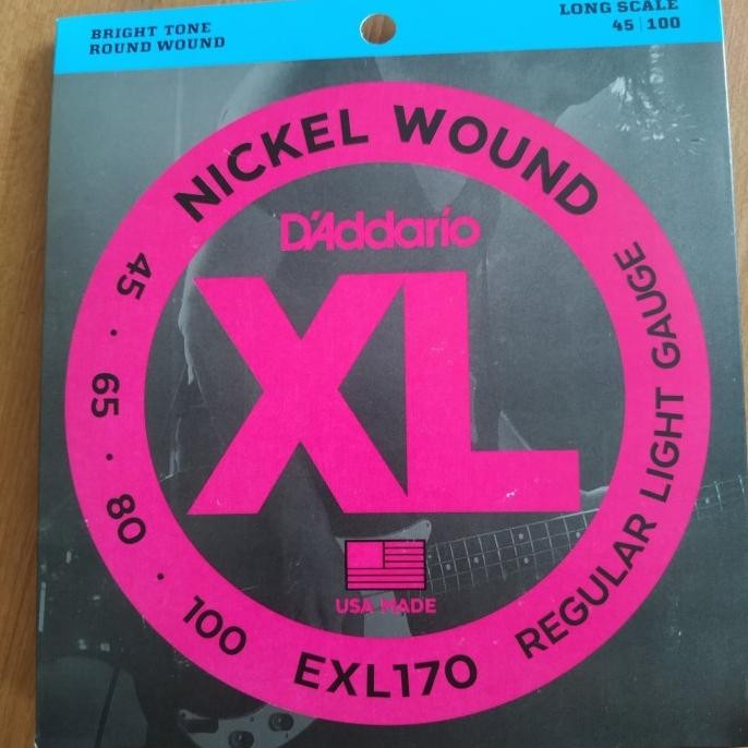 Produk Baru Senar Bass Gitar D'Addario Exl170 45/100 Original/Dadario Exl 170