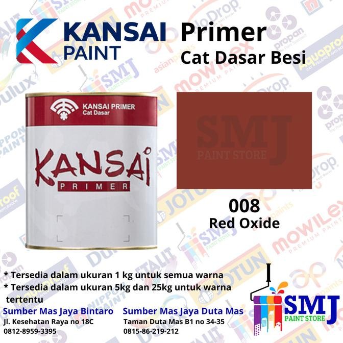 

CAT DASAR ANTI KARAT MENI BESI KANSAI RED OXIDE 008 1KG ORIGINAL