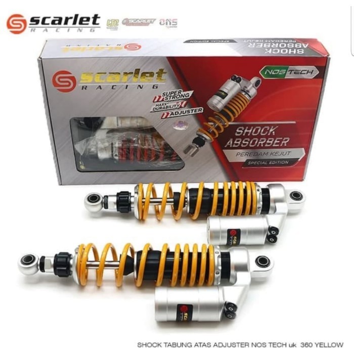 Shock Shockbreaker Scarlet 320 340 360 Mm Tabung Atas Adjuster
